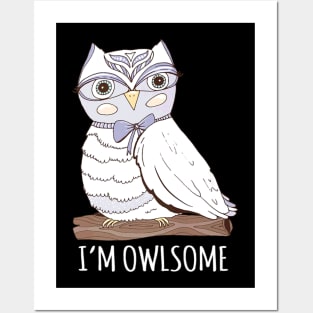 Girls Im Owlsome Owls Posters and Art